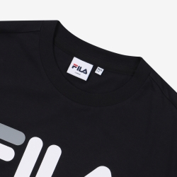 Fila Linear Logo Férfi T-shirt Fekete | HU-98177